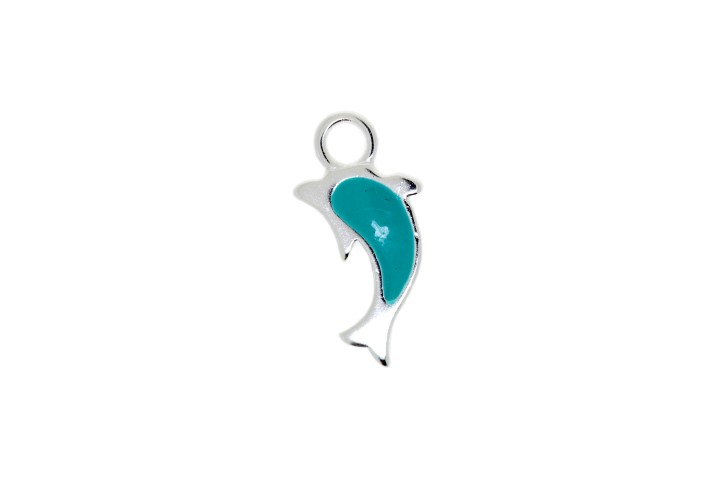 [06403000ECEL] Charms plata esmaltada delfin 