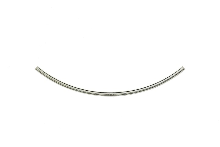 Tubo plata 925 curvado cuadrado 48mm 