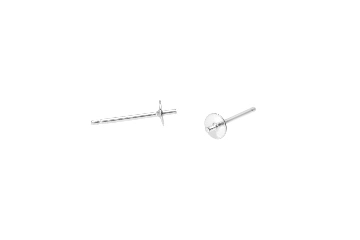 Finding earring silver 925 4.00mm (pack of 100)