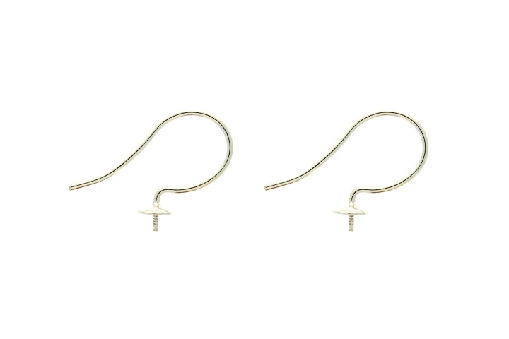 Gancho casquillas plata 925 c/perno tornillo 5mm 