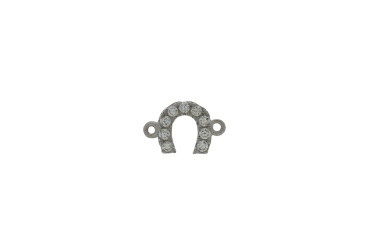 Silver 925 horseshoe cz finding