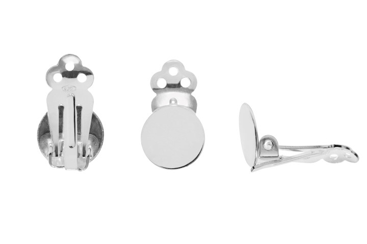 Base para pendiente plata 925 clip 
