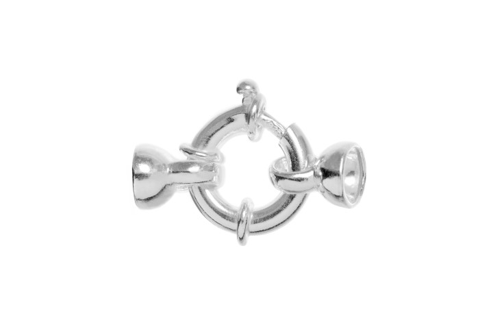 Siilver 925 giant bolt ring with caps end