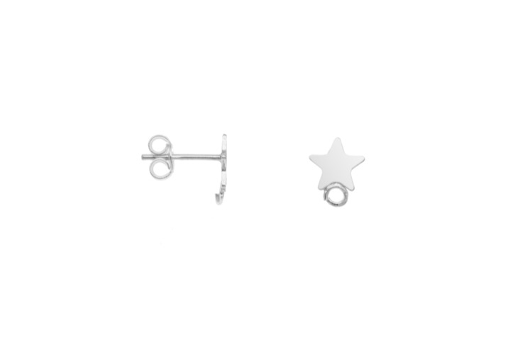 Silver 925 star earring finding