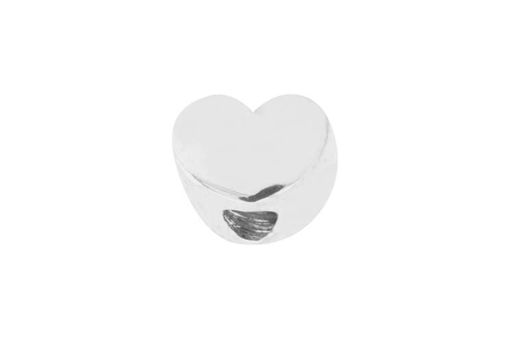 [1150700000PL] Entrepieza plata 925b corazón pequeño pasante 