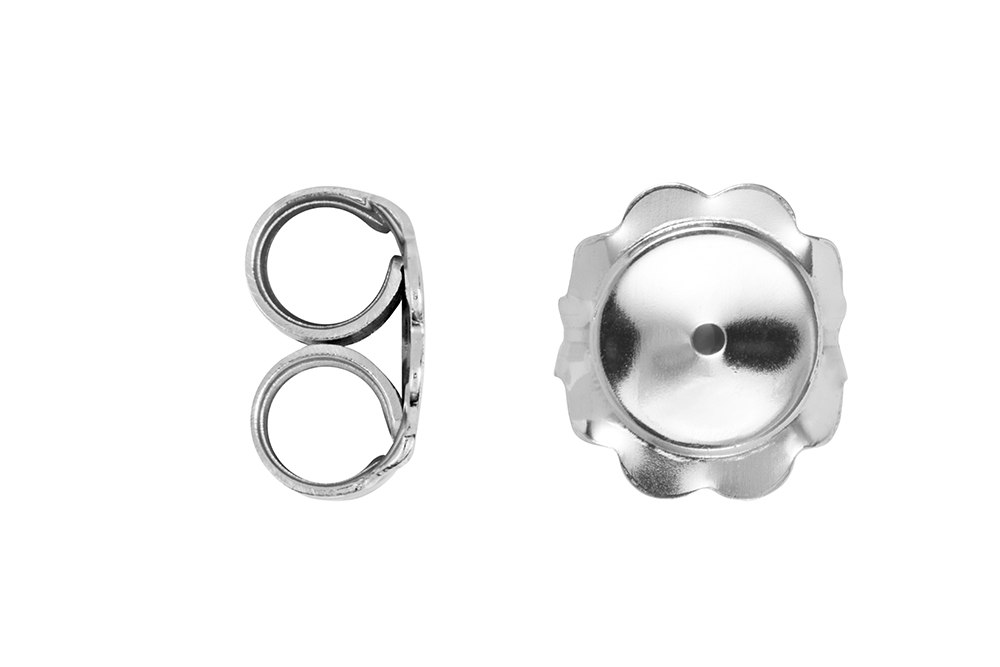 Sterling silver 9.5mm earring backs stopper
