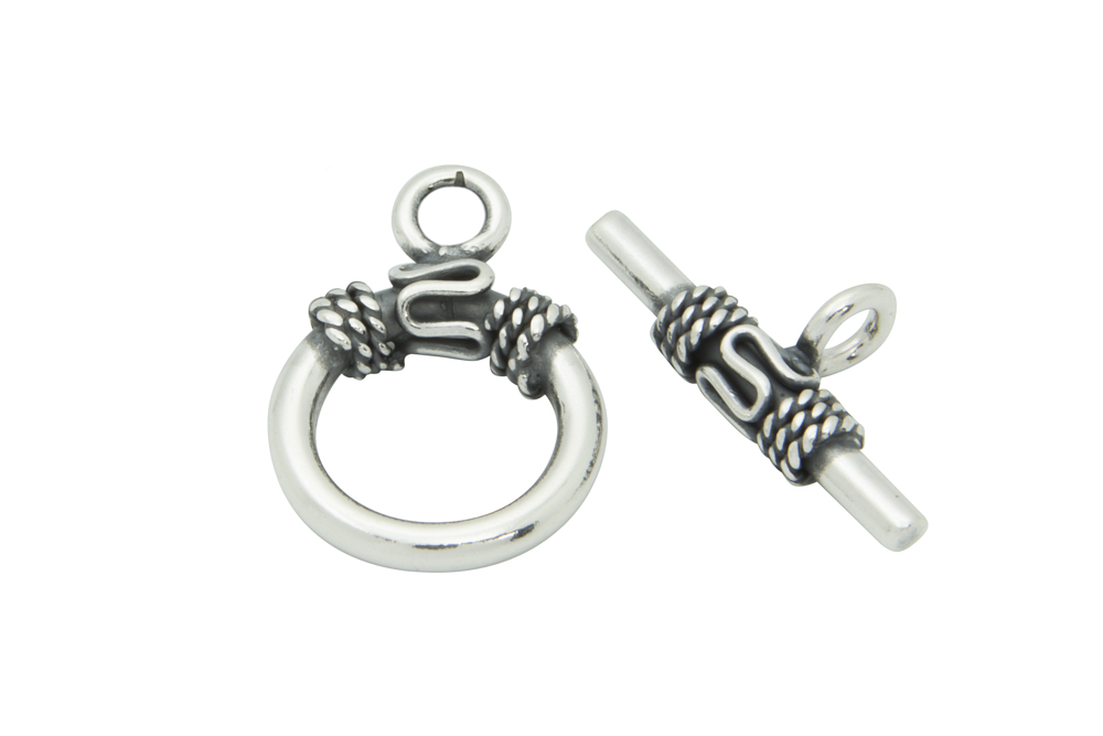 [1361112000OX] Cierre t plata 925 estilo bali 