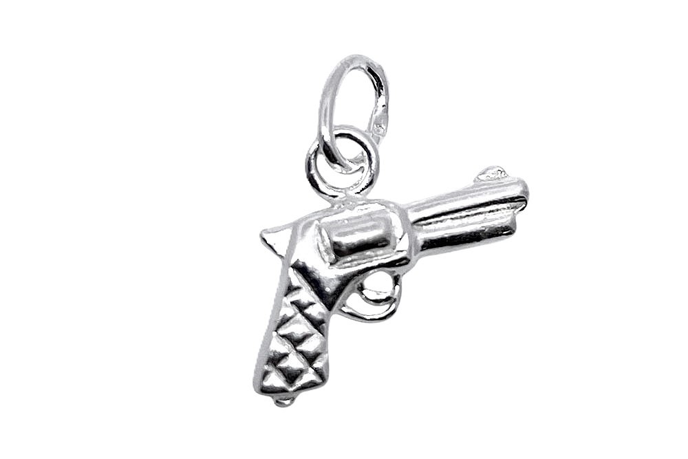 [16926FPL] Colgante plata 925 charm pistola 10x10mm