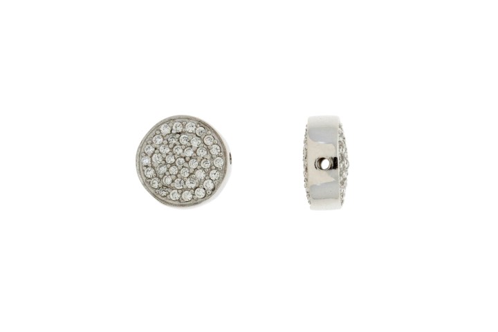 Entrepieza plata 925 circulo zirconita 1mm 