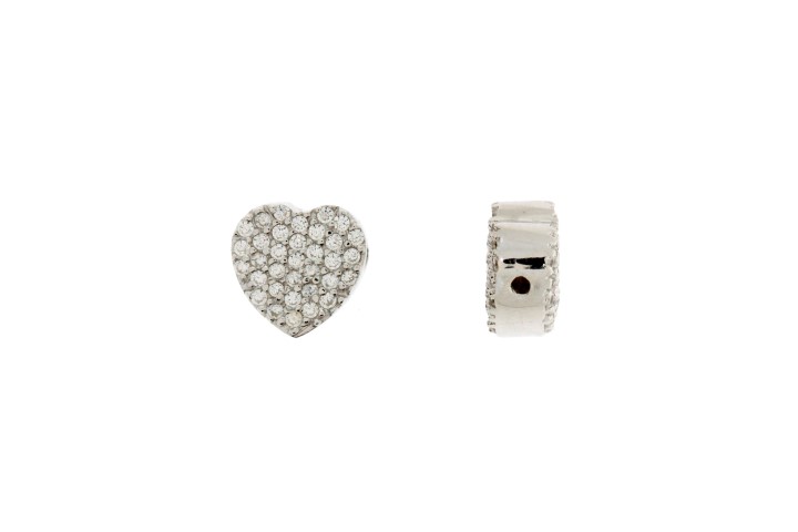 Entrepieza plata 925 corazon zirconita 