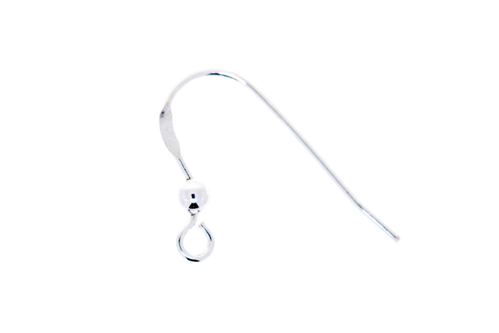 Gancho plata 925  con bola 3mm