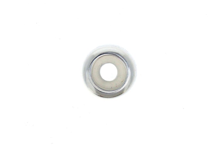 [0198107000PL] Silver 925 round donut rondelle bead with silicone (Sterling silver)