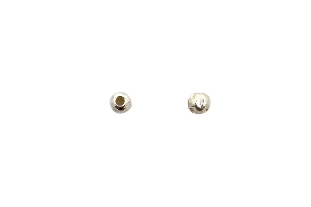 [0220823000PL] Silver 925 hammer bead (3.0MM + AGUJERO INT. 1.2MM, Sterling silver)