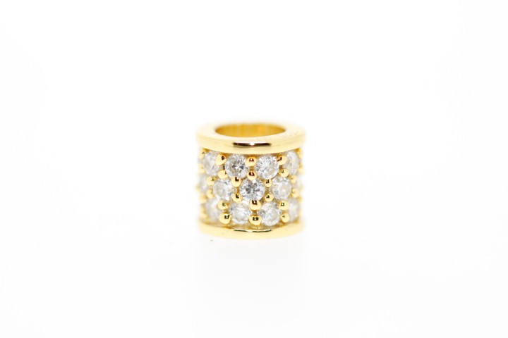 Tubo plata 925 zirconita 3 lineas 