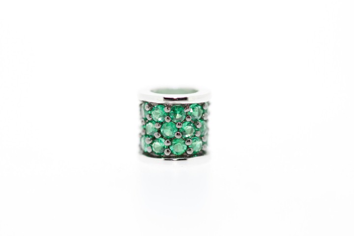Tubo plata 925 zirconita 3 lineas 