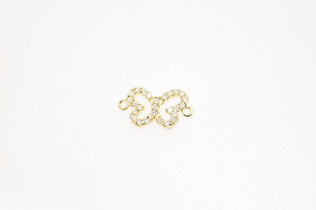 Entrepieza plata 925 zirconita mariposa 