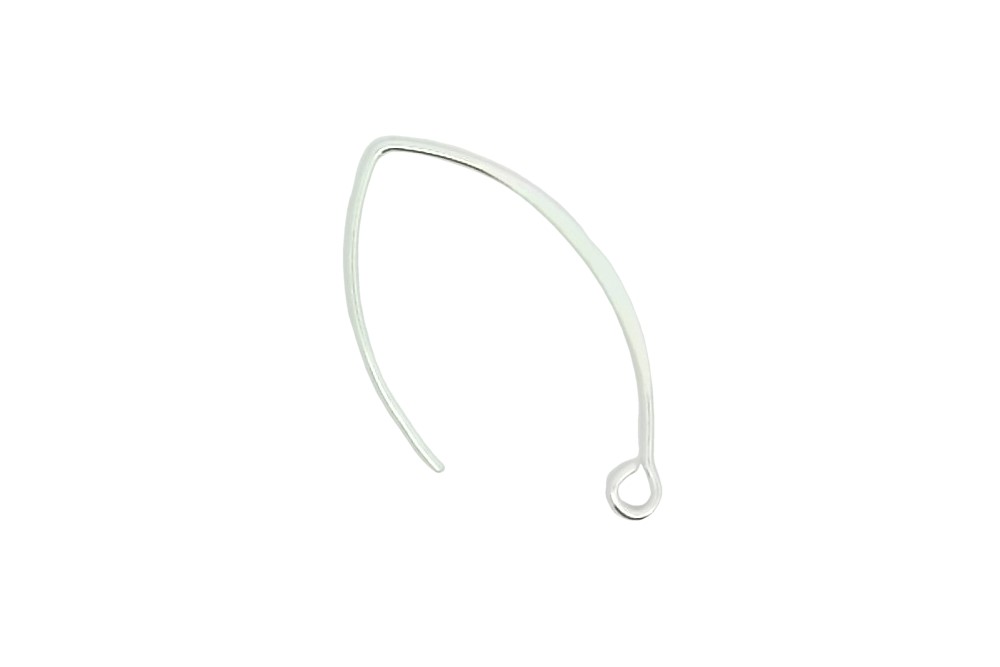 Gancho oval pendiente plata 925 con anilla abierta