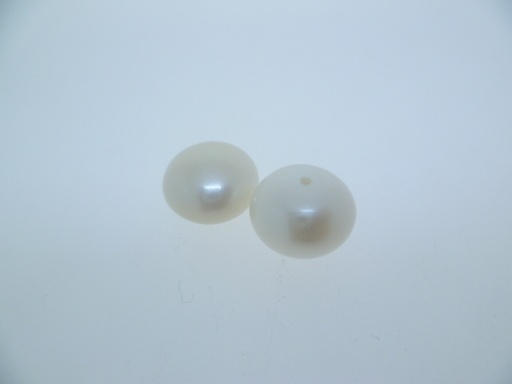 [04488120BLAN] Finding button pearl half drilled (12MM)