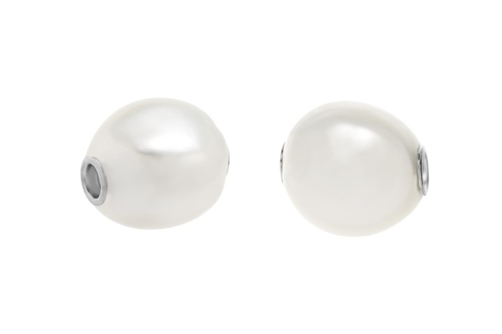 Entrepieza perla barroca 11-12mm agujero 3mm 