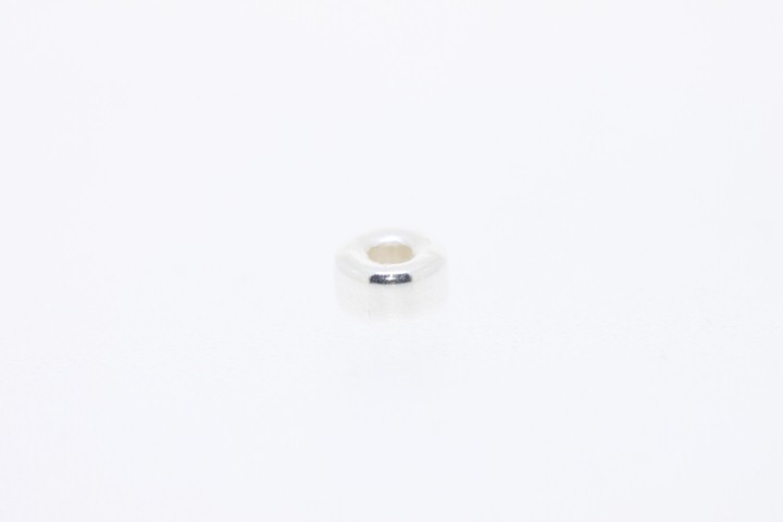 Shiny roundels silver 925 4.00/5.50mm (pack of 50)