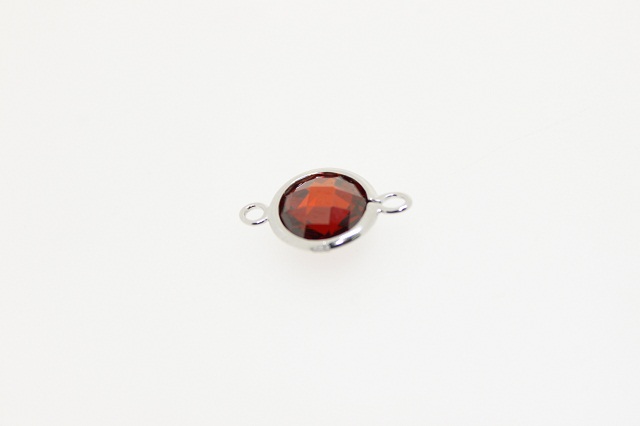 [04713105CZGA] Entrepieza plata rodiada con zircnita  (Ojo de gato)
