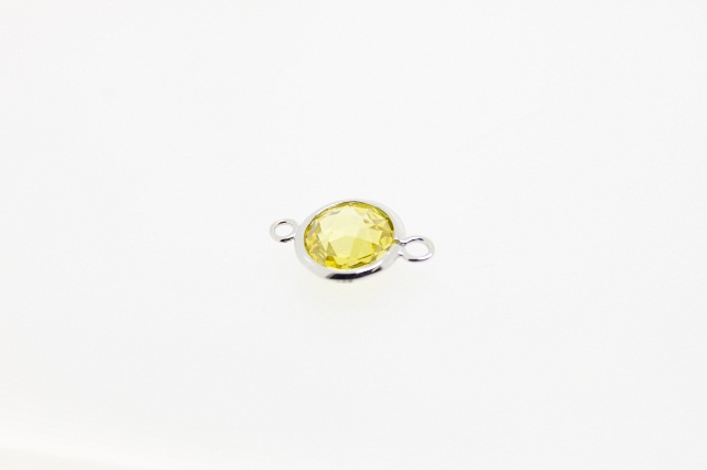 Entrepieza plata rodiada con zircnita 