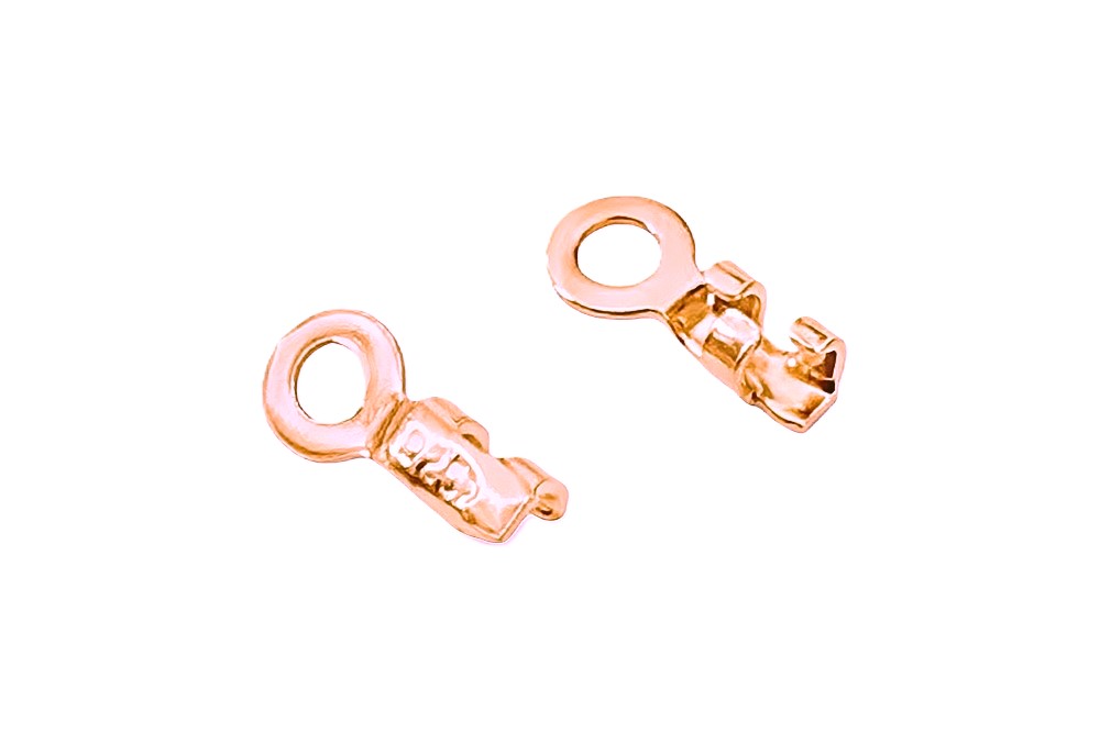 Terminal chafa plata 925 0.80mm (pack de 100)