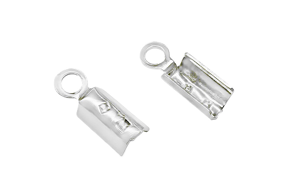 Terminal chafa plata 925 1.00/1.50/2.00/2.50/3.00/4.00mm (pack de 50)