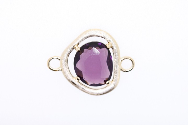 Entrepieza plata baño oro mate zc 