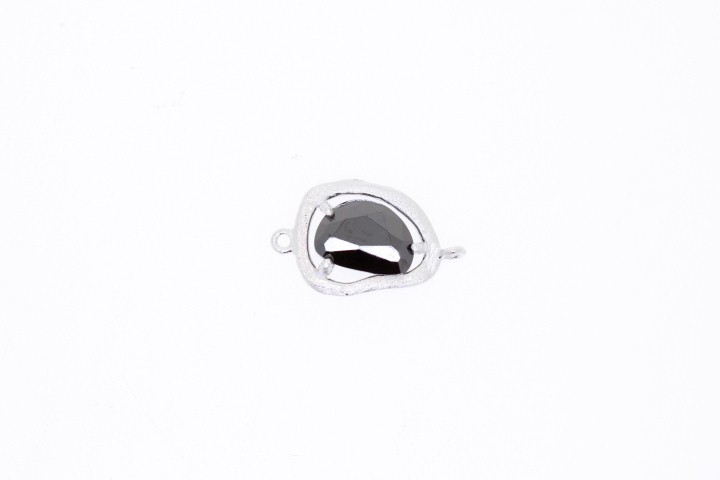 Entrepieza plata rodiada mate cz 
