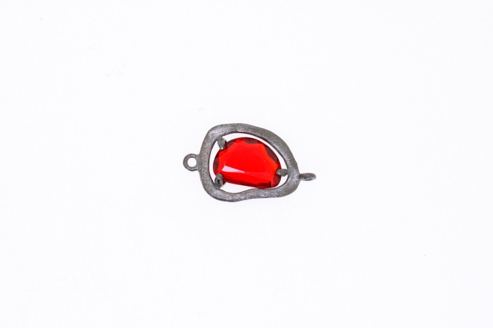Entrepieza plata baño rutenio cz 