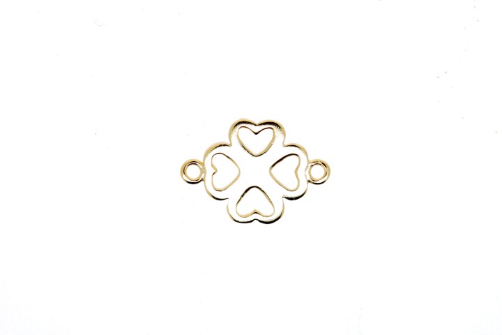 Entrepieza plata 925 trébol 10x10mm