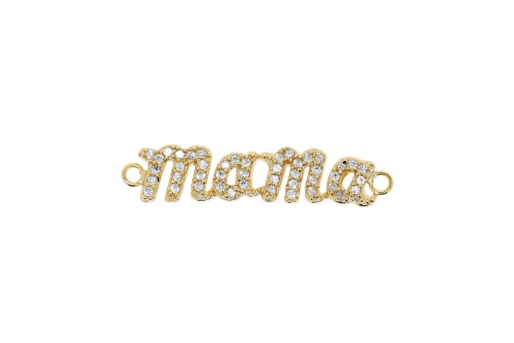 [061380002ZBL] Silver 925 finding mama cz (Gold plated)