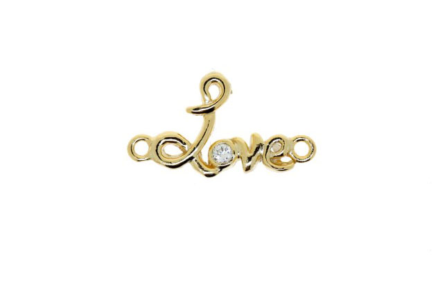 [061500002ZBL] Finding silver 925 love cz (Gold plated)