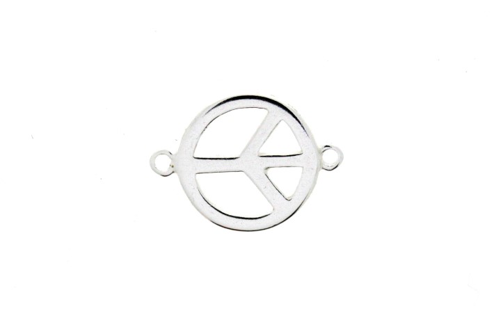 Entrepieza plata 925 simbolo de la paz