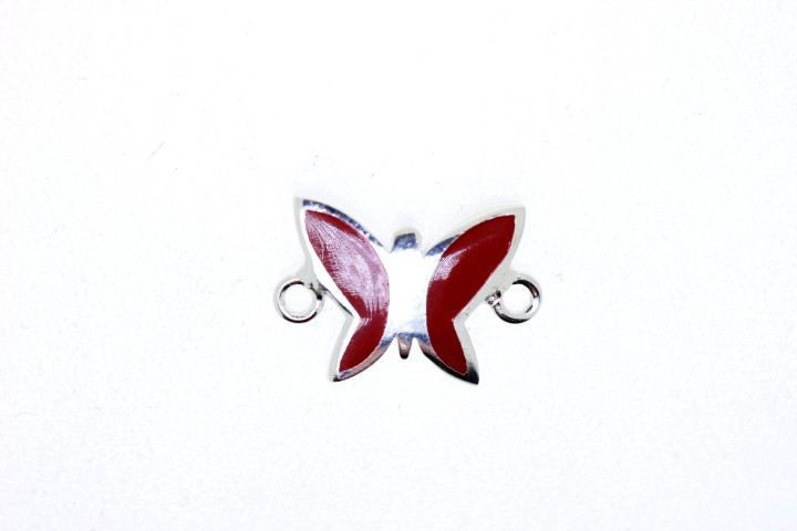 Entrepieza plata esmaltada mariposa