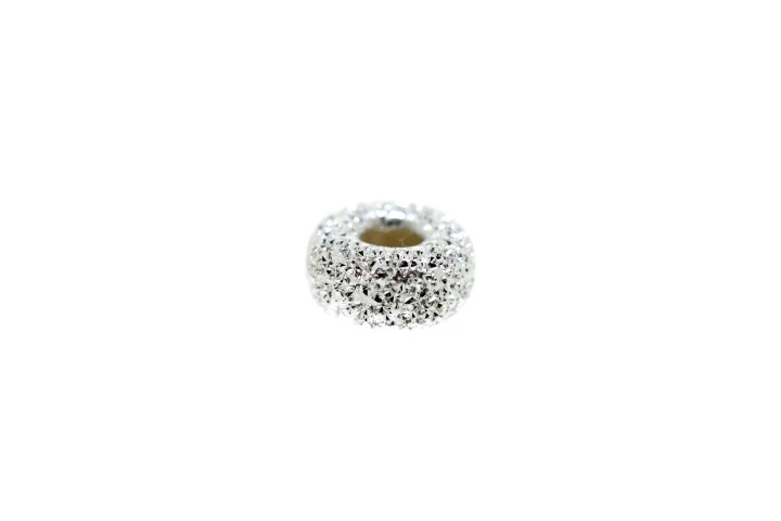 Donut plata 925 diamantado 3.00mm (pack de 100)