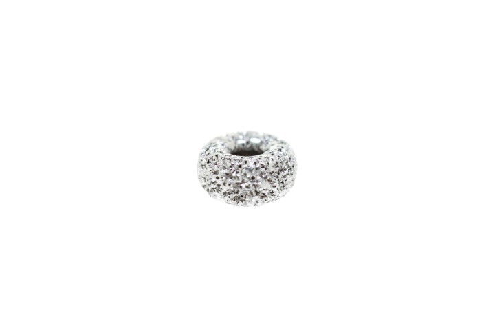 Donut plata 925 diamantado 3.00mm (pack de 100)
