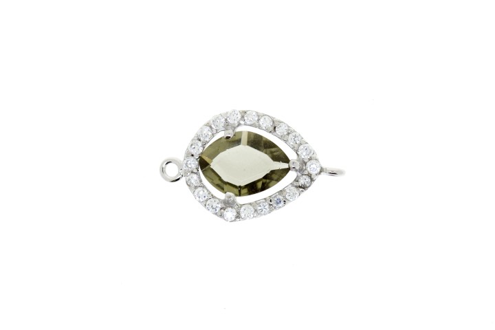[063590001WGR] Entrepieza plata 925 cz  (Blanca)