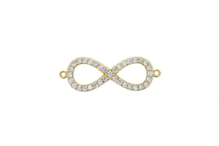 [063960002ZBL] Silver 925 finding infinity cz (Gold plated)