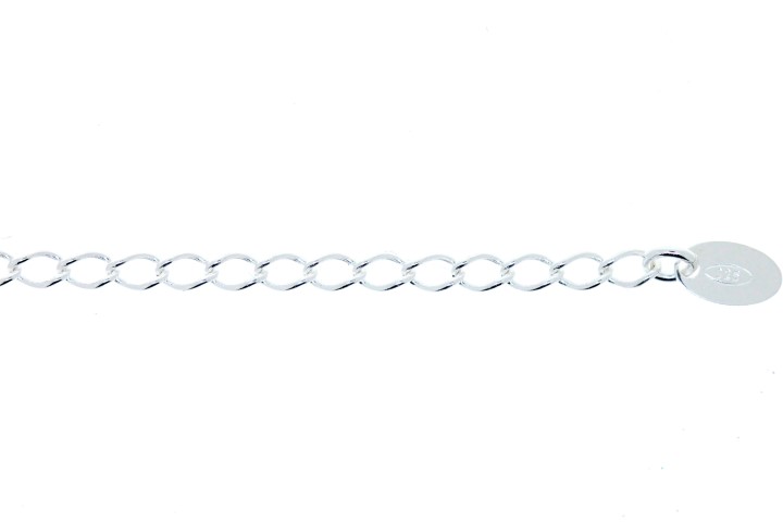[0658703000PL] Silver chain extension 925 30/50mm con contraste 925 (pack de 10) (30MM, Sterling silver)