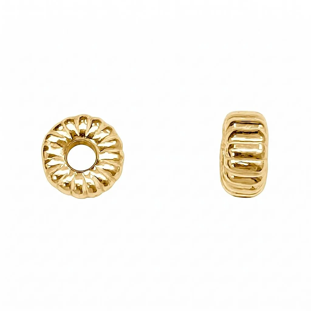Donut plata 925 corrugado 4.00mm (pack de 50)