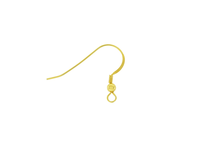 Gancho hippie plata 925 con bola 3mm