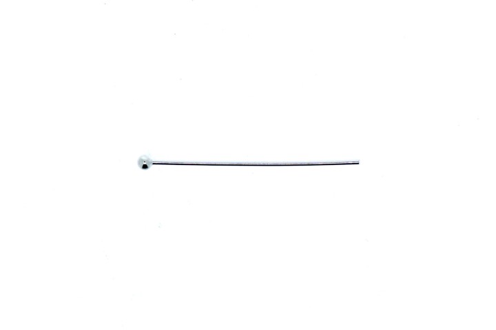 [07309G3000PL] Alfiler plata 925  con bola 1.5mm (HILO 0.40MM LARGO 30MM, Plata)