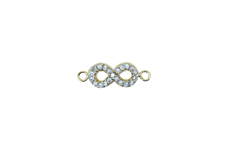 Entrepieza plata 925 zirconita infinito 
