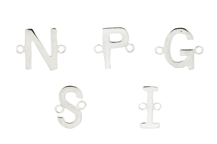 Entrepieza plata 925 letra 