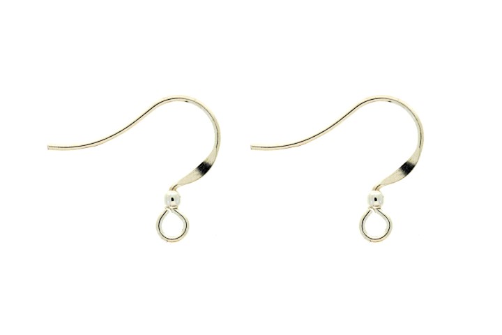 Gancho plata 925 con bola 2.5mm