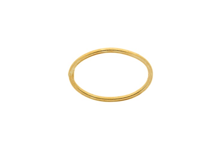 Anilla oval cerrada plata 925 de tubo redondo