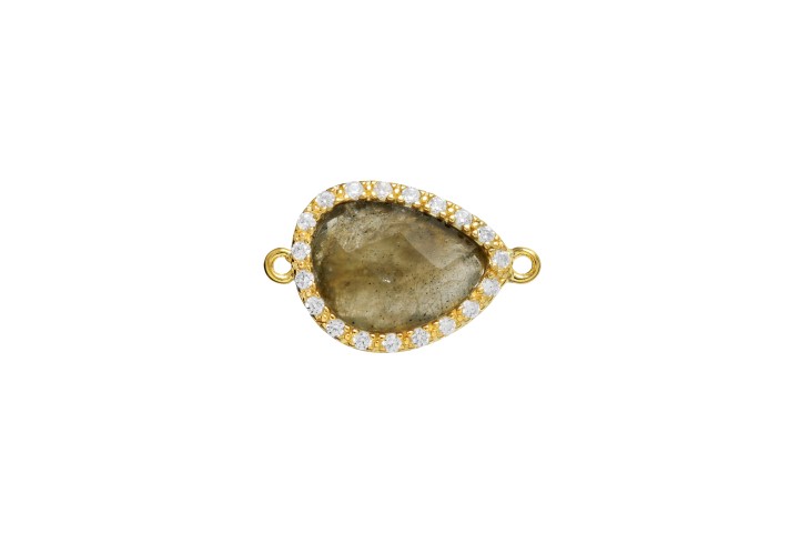 Silver 925  semi precious stone cz finding