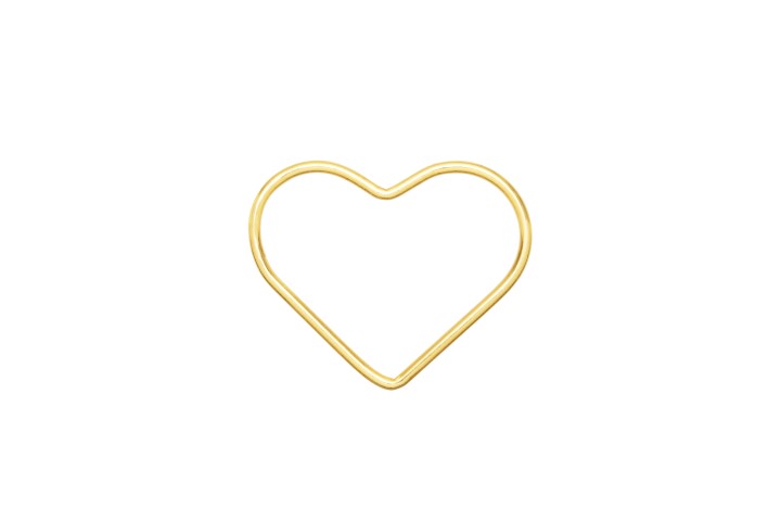 Entrepieza plata 925 corazón (pack de 10)